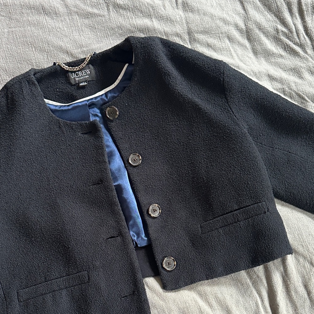 J. Crew Black Button-Up Jacket